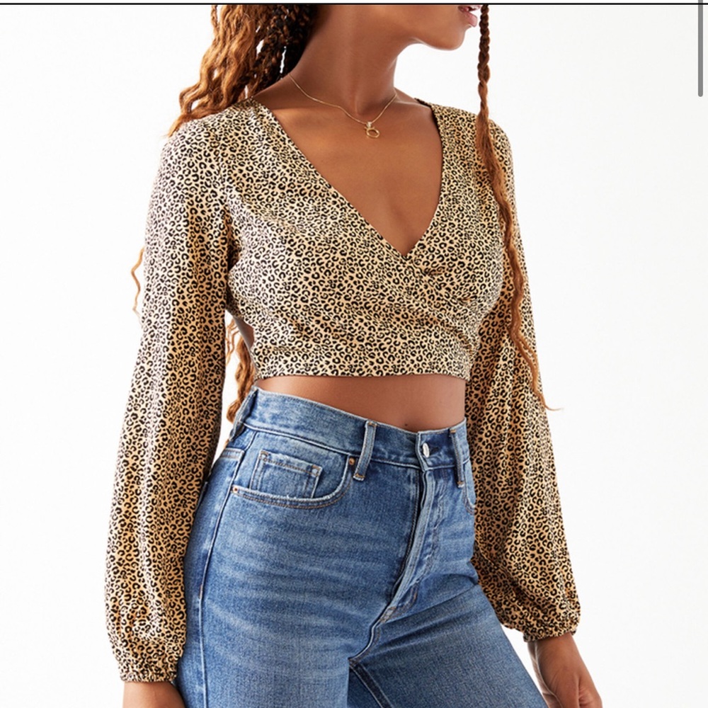 LA Hearts Long Sleeve Tie Back Top